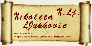 Nikoleta LJupković vizit kartica